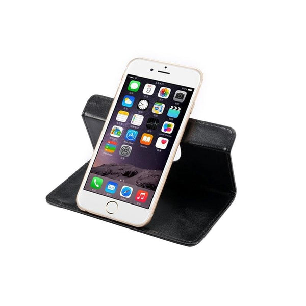 4.3-4.8 Inch Universal Crazy Horse Texture 360 Degree Rotating Carry Case with Holder & Card Slots for iPhone 6 & 6S / Galaxy S4 / S3 / i9500 / i9300(Black)