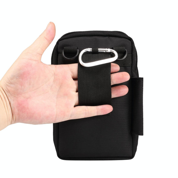 Multifunctional Casual Crossbody Mobile Phone Storage Waist Bag(Red + Black)