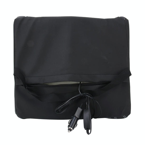 12V Four Season Chemical Fiber Wrapping Lumbar Seat Relaxation Waist Support Cushion for Car Office Family (White)