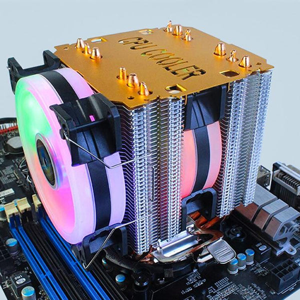 EVESKY 600 Desktop Computer 4 Copper Tube Mute CPU Cooling Fan, Color: Color Three Fans