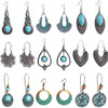 E1911-11 Turquoise Ethnic Style Earrings Temperament Simple Vintage Earrings
