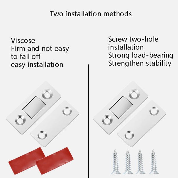 Punch-Free Invisible Cabinet Door Magnetic Suction Launcher Door Suction Double Magnet Sliding Door Suction(Black)