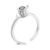 SCR906 S925 Sterling Silver Zircon Coffee Mug Open Ring