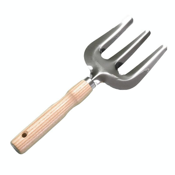 Garden Planting Shoveling Tools Thickened Wooden Handle Gardening Kit, Model: Triple Fork