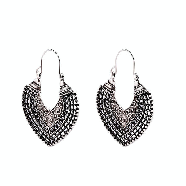 E1911-12 Turquoise Ethnic Style Earrings Temperament Simple Vintage Earrings