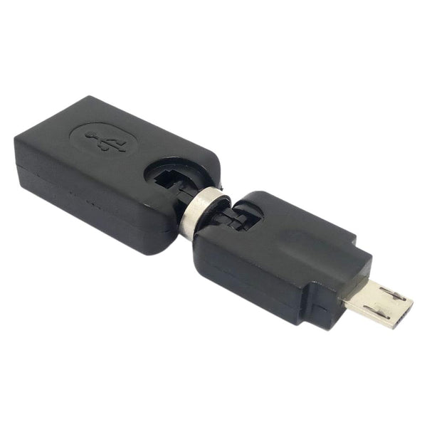 USB 2.0 AM to Mini USB 360 Degree Swivel Adapter(Black)