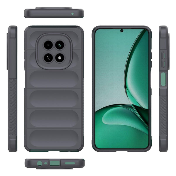 For Realme V60 5G Magic Shield TPU + Flannel Phone Case(Dark Grey)