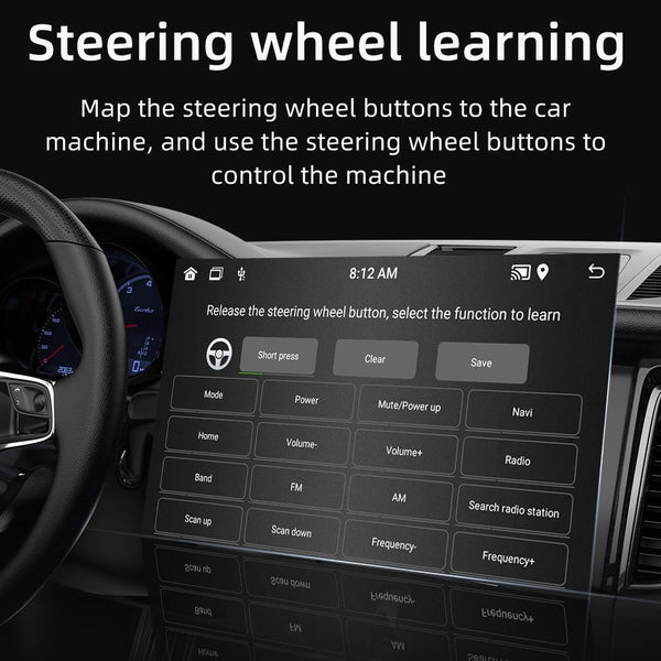 A3121 Android 12 GPS Navigation Car Multimedia Player, 1GB+32GB, Support iOS CarPlay / Android Auto / Mirrorlink / WiFi(Black)