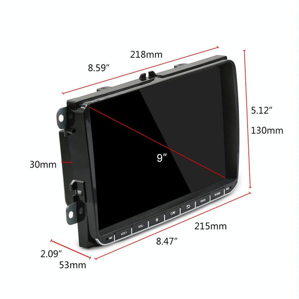 A2743 For Volkswagen 1+16G 9-inch Central Control Large Screen With Carplay Car Android10.0 Navigator Player, Style: Standard+12Lights Camera