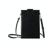 Stone Texture Card Holder Mobile Phone Bag with Long Strap(Black)