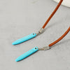 Bohemian Turquoise Natural Stone Sweater Vintage Pendant, Model: Two-pointed Necklace