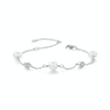S925 Sterling Silver With White Moissanite Pearl Bracelet(MSB017)