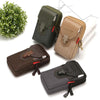 For 6-7 inch Mobile Phones Universal PU Leather + Fabric Stitching Waist Bag(Light Brown)