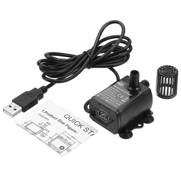 USB Power Supply Brushless Cold Water Circulating Fountain Water Pump, Model: QR50A