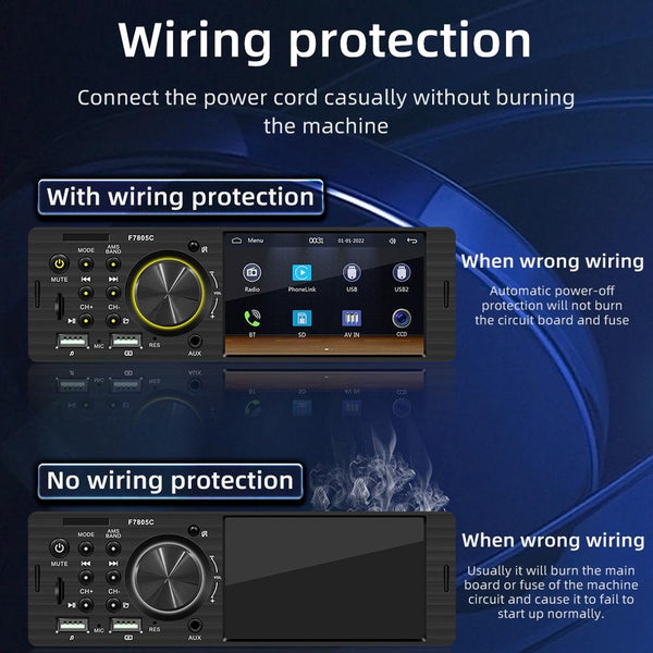 4 inch 800x480P Car Radio Receiver MP5 Player, Support FM & Bluetooth & SD Card with Remote Control