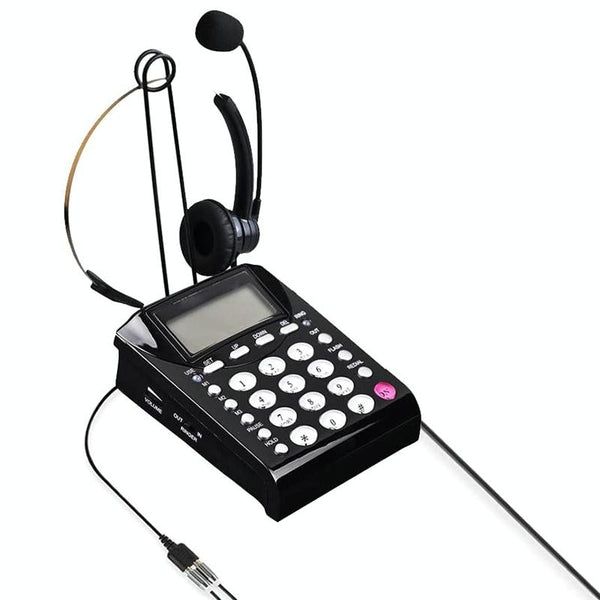 Dual 3.5mm Female to RJ9 PC / Mobile Phones Headset to Office Phone Adapter Convertor Cable, Length: 30cm (Black)