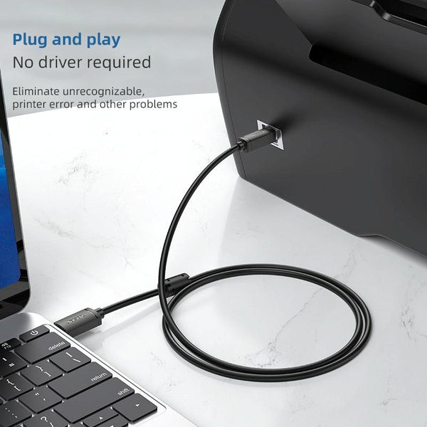 3 PCS Jasoz USB Printing Data Cable Oxygen-Free Copper Core, Cable Length: 5m