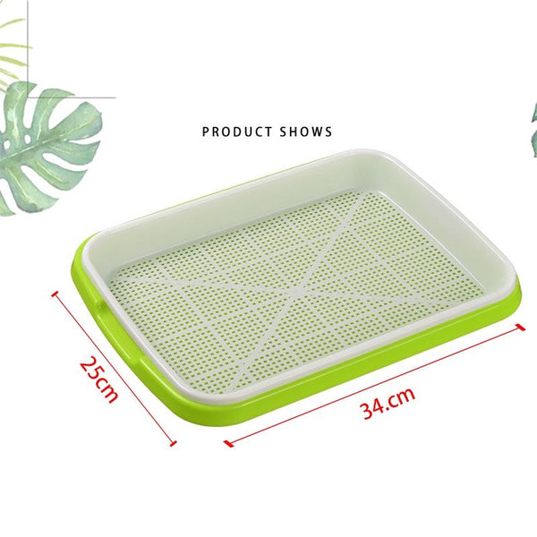 5 PCS Bean Sprout Germination Tray Soilless Culture Seedling Pot(Green)