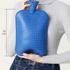 3000ml Large-Capacity Hot Water Bottle Injection Water Heating Foot Bed Warmer Quilt PVC Warmer Water Bag(Dark Blue)
