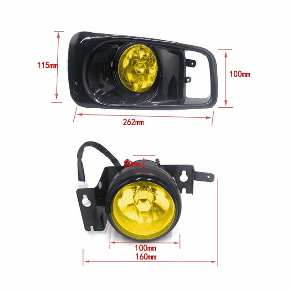 1 Pair Car Modified Front Fog Light for Honda Civic 1999-2000 (Yellow Light)