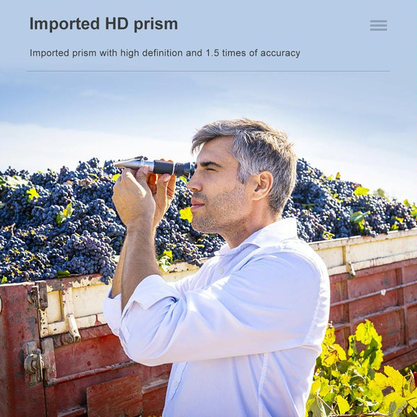 RF001BX With Plastic box Handheld Refractometer Fruit Sugar Meter Brix Tester 0-32 Measuring Range