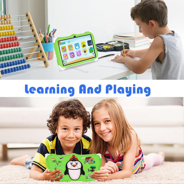 Penguin 7 inch WiFi Kids Tablet PC, 2GB+16GB, Android 7.0 MT6735 Octa Core CPU(Pink)