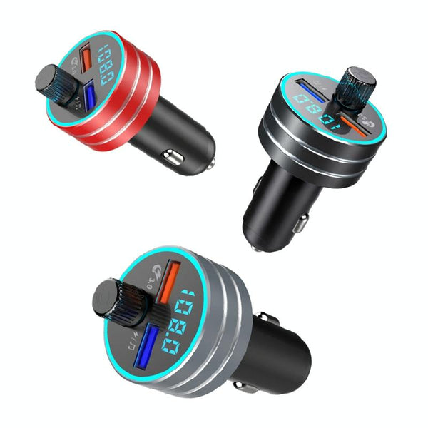 C1 Multifunctional Car Dual USB Charger MP3 Music Player Bluetooth FM Transmitter (Black)