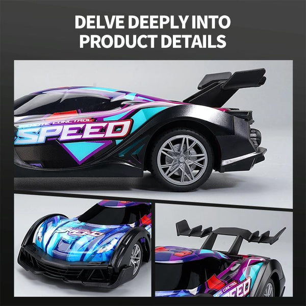 Q170 Colorful Lights Racing Four-wheel Drive Remote Control Car(Orange)