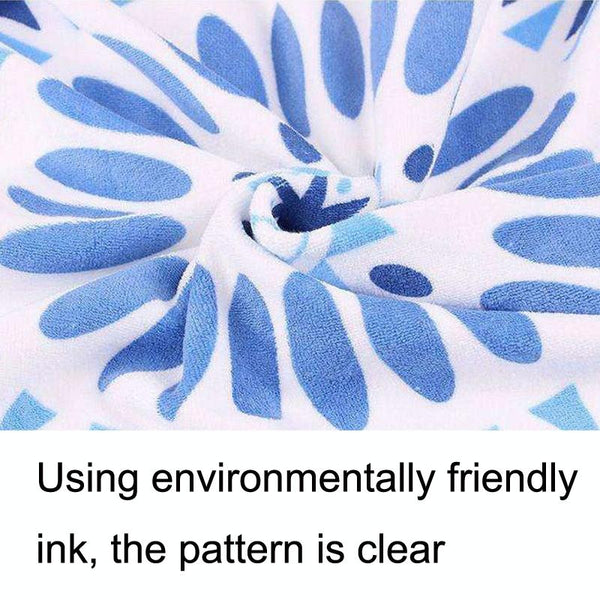 Seaside Portable Microfiber Beach Swim Printed Bath Towel 130x80cm(Shark)