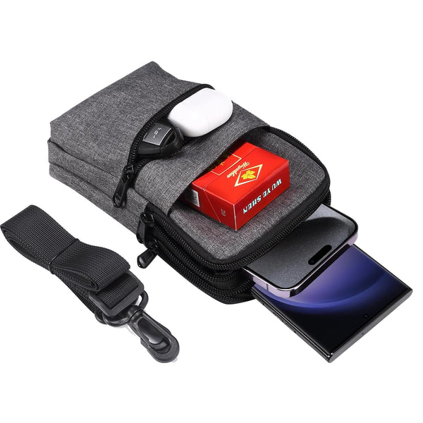 Denim Casual Waist Bag Crossbody Shoulder Bag(Dark Gray)