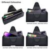 NUOKU 5.5-6.7 Inch Dual Phone Belt Clip Carrying Pouch Litchi Texture Leather Phone Case(Black)