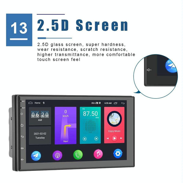 A2799 10 Inch Android WiFi 2+32G Central Control Large screen Universal Car Navigation Reversing Video Player, Style:Standard+12Lights Camera