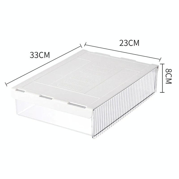 Under Desk Invisible Drawer Storage Box Office Student Desk Bottom Stationery Sundry Organizer, Size: Large(White)