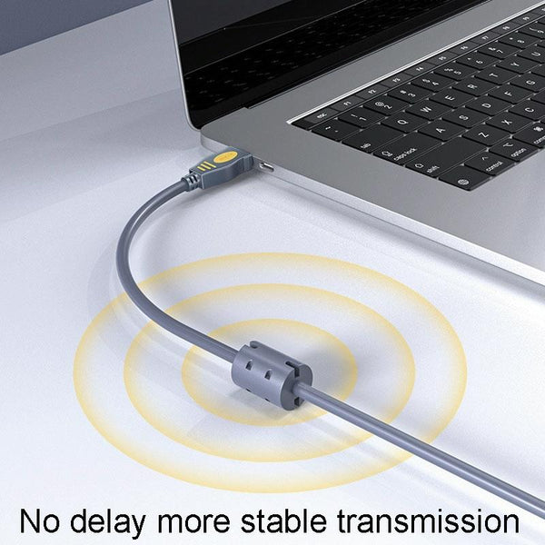 JINGHUA U111 USB 2.0 Data Extension Cable Computer Audio/Video Adapter Cord, Size: 5m(Gray)