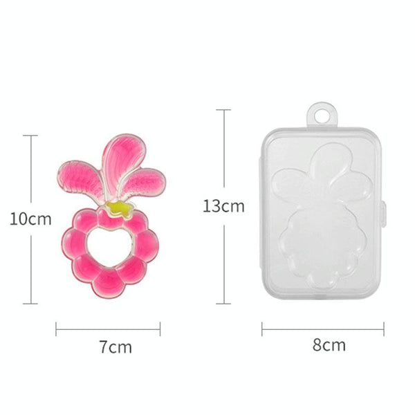 Baby Food-Grade Silicone Grape Teether Toddler Teething Sticks Fruit Silicone Nibbles, Color: Purple