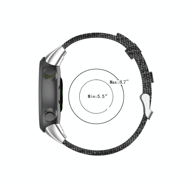 For Garmin Forerunner 45 / 45S / Swim 2 Universal Nylon Canvas Watch Band(Grey)