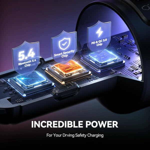 JOYROOM JR-CCB02 Car Bluetooth 5.4 Wireless Transmitter MP3 Player(Black)