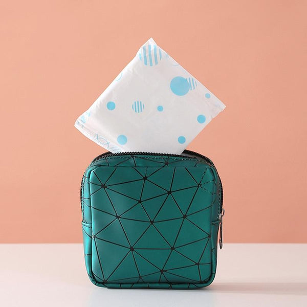 XH8214 Portable Sanitary Napkin Storage Bag Large Capacity Waterproof Coin Bag(Sky Blue)