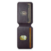 Suteni S2 Phone Magnetic Card Case Card Sleeve MagSafe Magnetic Coil PU Leather(Purple)