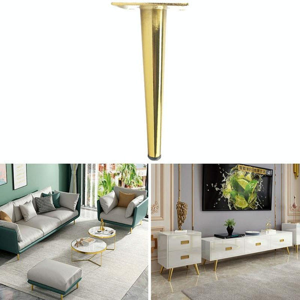 LH-ZT-0001 Cone Round Tube Furniture Support Legs, Style: Straight Cone Height 50cm(Titanium)