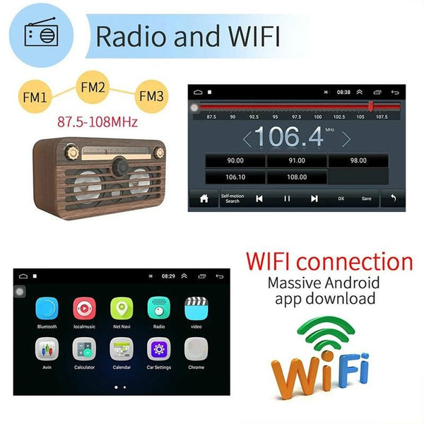 Universal Machine Android Smart Navigation Car Navigation DVD Reversing Video Integrated Machine, Size:10inch 2+32G, Specification:Standard