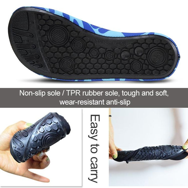 Non-slip Wear-resisting Thick Rubber Sole Diving Shoes and  Socks, One Pair, Size:XXL (Rose Red)