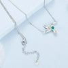 S925 Sterling Silver Platinum-Plated Smart Hummingbird Necklace For Women(BSN378)