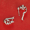 BSE742 Sterling Silver S925 Zirconia White Gold Plated Good Luck Koi Earrings