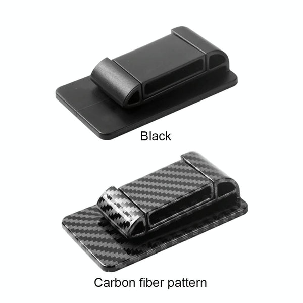 Car Seat Belt Holder Anti-collision Elastic Buckle Limiter(Carbon Fiber Black)