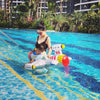 Children Thickened Inflatable Airplane Shape Seat Mount Swimming Ring(White)