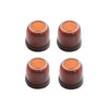 4pcs / Set Thickened Wear-Resistant Table And Chair Leg Covers Household Quiet Non-Slip Stool Foot Protector, Style: Small Round Light Brown