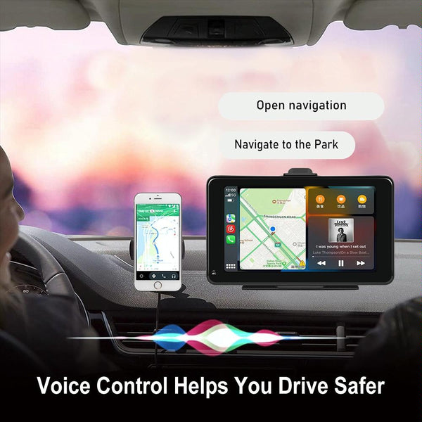 A3135 7 Inch HD Wired Smart Screen With Wireless CarPlay + Android Auto + Android With With 16G Memory Card