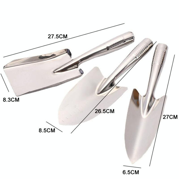 3 PCS/Set Home Gardening Stainless Steel Shovel Set