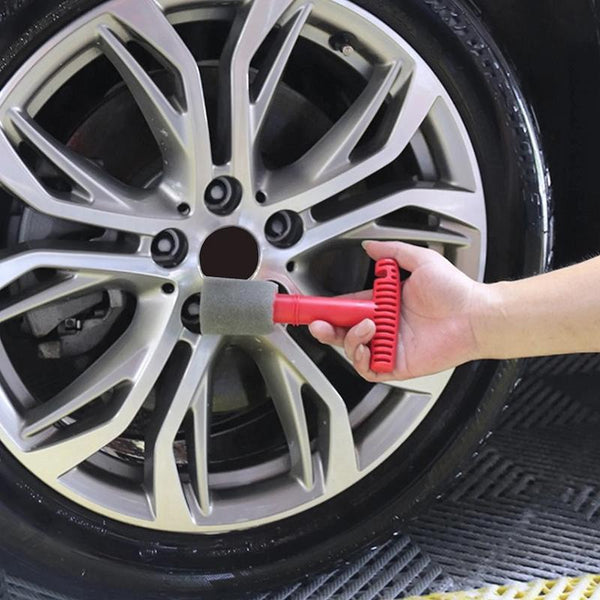 Car Embedded Replaceable Sponge Tire Screw Cleaning Brush
